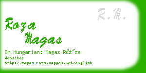 roza magas business card